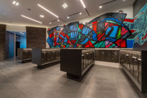 Brava mail room; Image courtesy of Hines