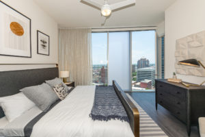 Brava model unit bedroom; Image courtesy of Hines
