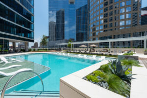 Brava pool area day; Image courtesy of Hines