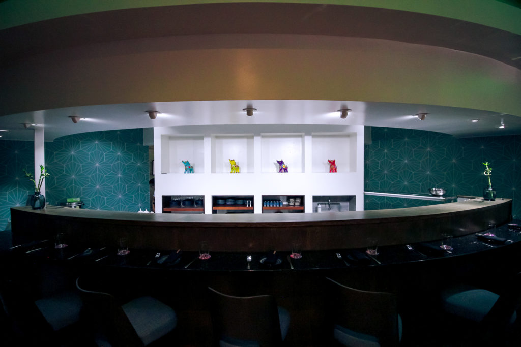 The ceviche bar at Pacha Nikkei at Peruvian-born chef Masura Fukara features an array of bites created in the Nikkei cooking style, which integrates Peruvian and Japanese ingredients and techniques. (Photo by Marco Torres)