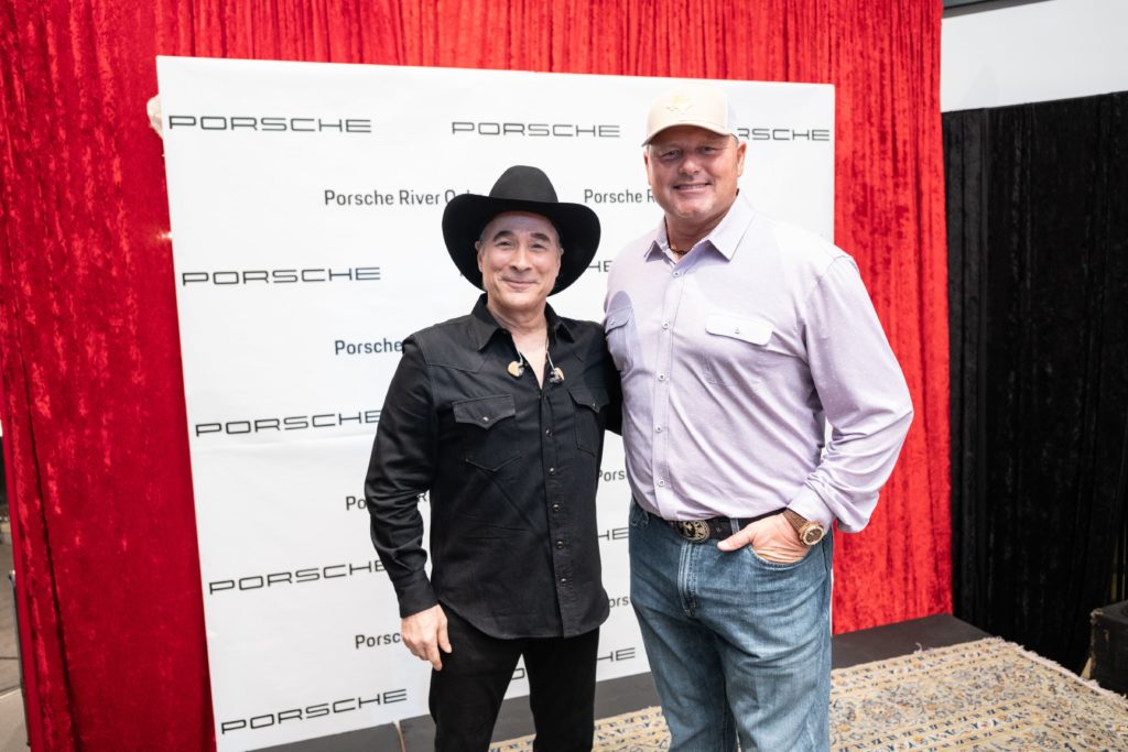 Country music star Clint Black and baseball great Roger Clemens. Photo by Daniel Ortiz.