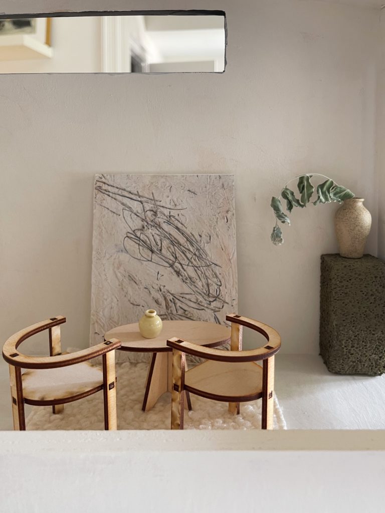 The contemporary La Petite Maison auction dollhouse was decorated by interior designer Devon Liedtke. (Photo by Fernanda Varela) 