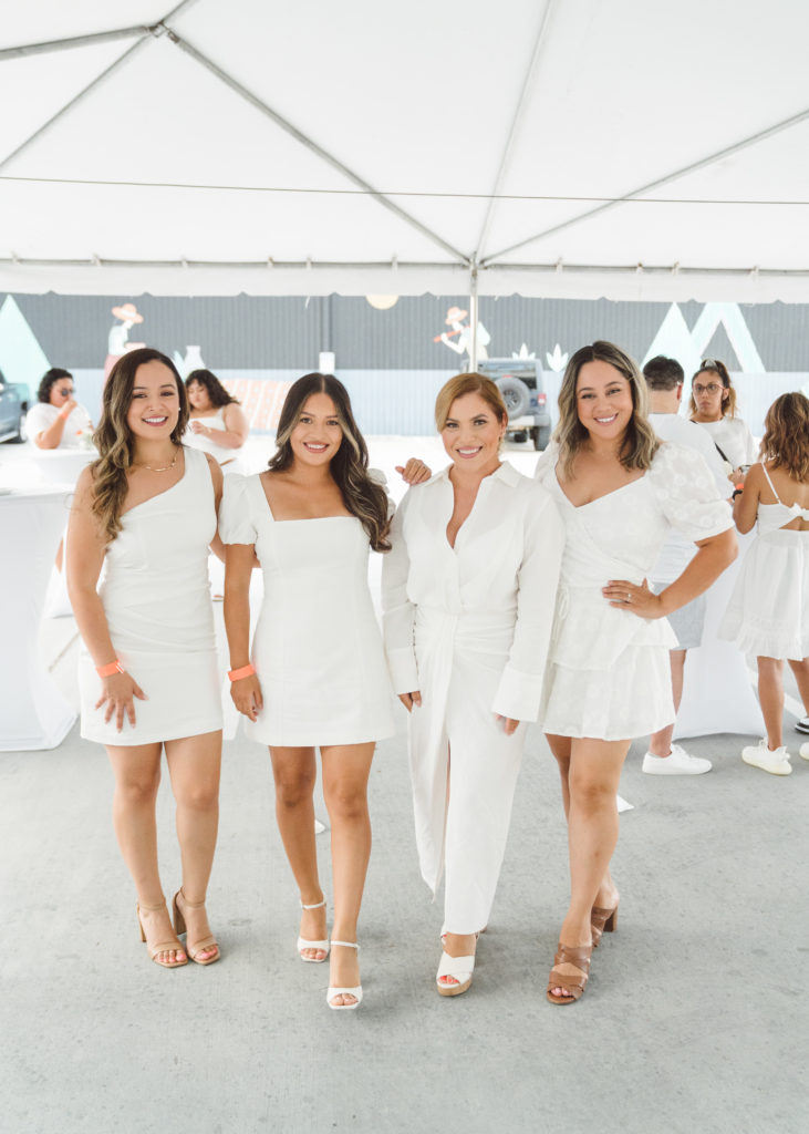 Diana Alvarado, Mayra Ramos, Nancy Ramos, Denise Nunez at the Nan & Company Properties party held in association with White Linen Night in The Heights. (Photo by Nan Studios)
