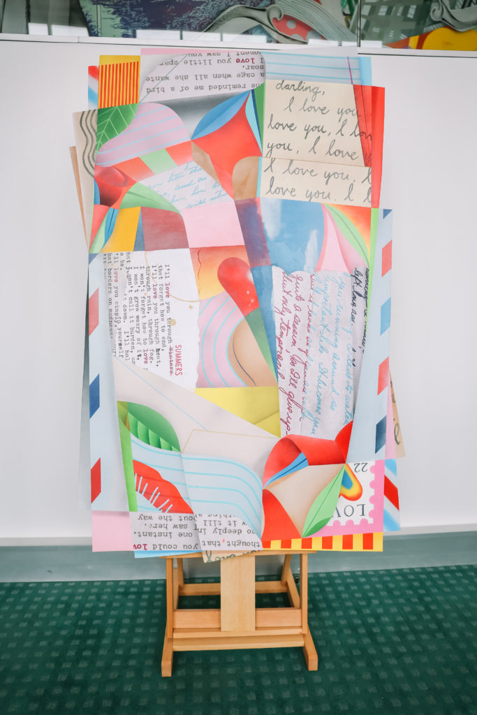 Houston Artist DUAL's "Loveletter" painting (Photo by Johnny Than)