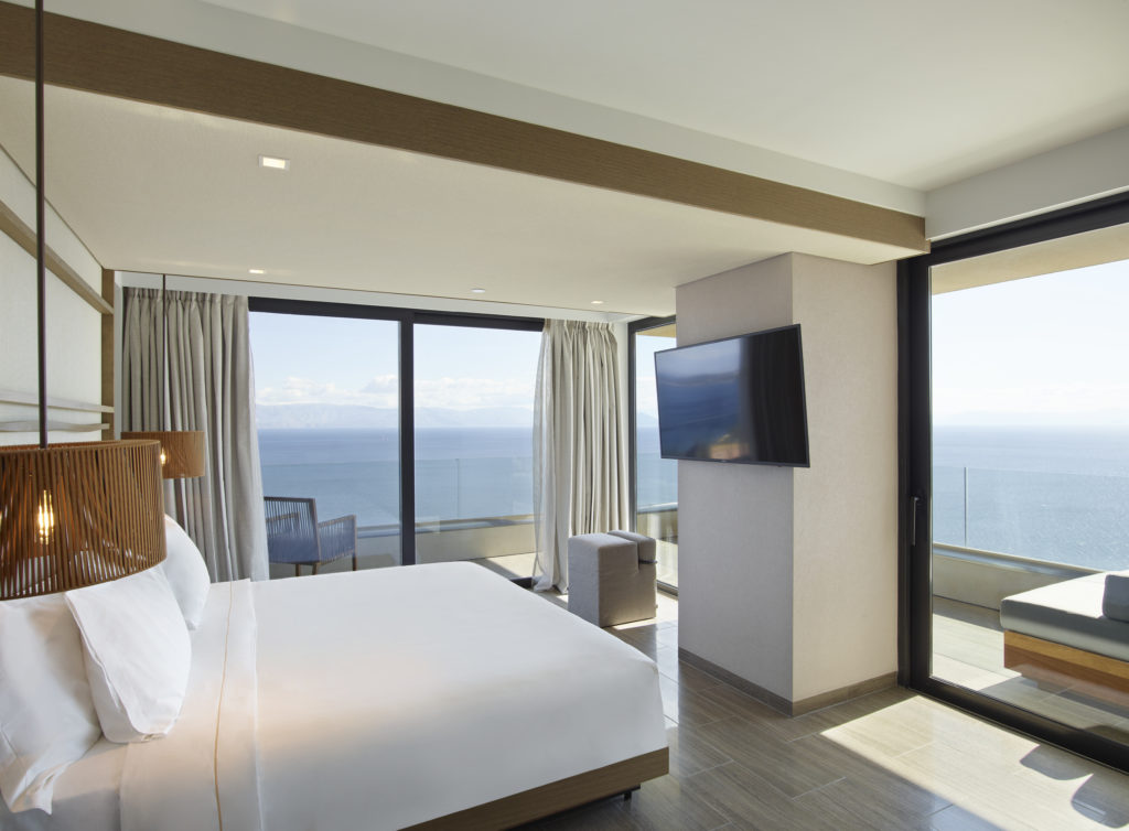 Angsana Corfu's pristine guest rooms offer a sophisticated respite full of luxury amenities. (Photo Vangelis Paterakis)