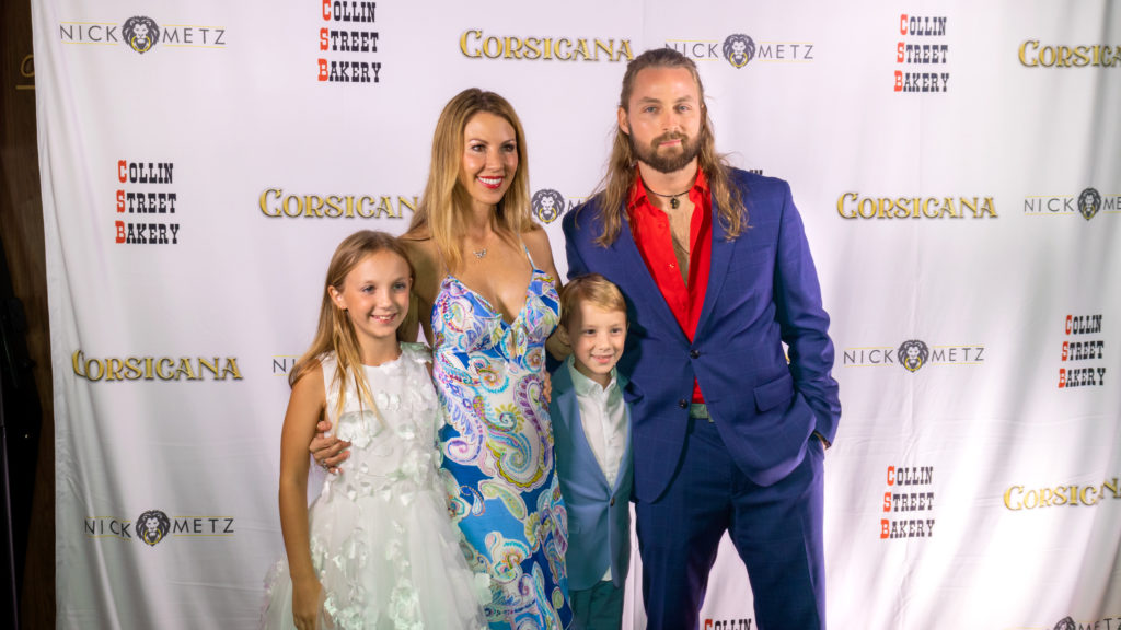 Guests at the 'Corsicana' film premiere Josie Marie McNutt, co-producer Amber McNutt, Bo McNutt, Thomas Carter Rochester. 