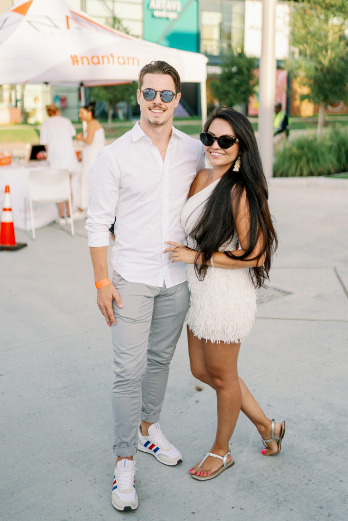 Marco Messner, Karla Villanueva at the Nan & Company Properties party held during White Linen Night in The Heights. (Photo by Nan Studios)