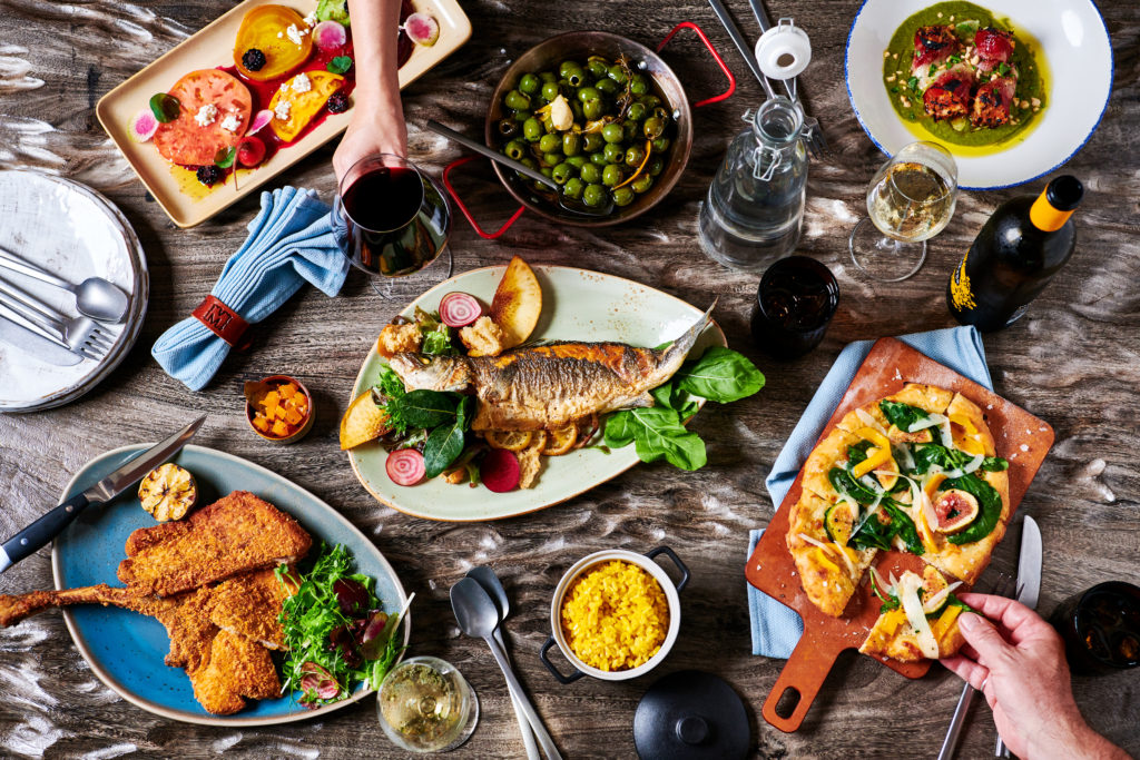 Meridia Mediterranean Restaurant overlooks Hapuna Beach.