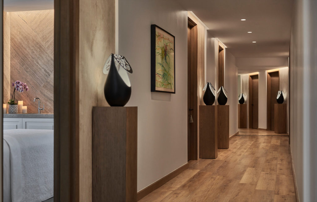A hallway within the newly opened spa. 