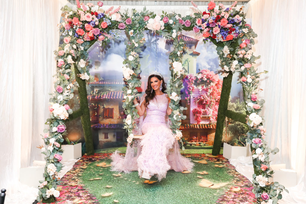 Nicole Lassiter in one of several fantasy settings at her birthday party held at Hotel ZaZa Museum District ( Photo by Priscilla Dickson)