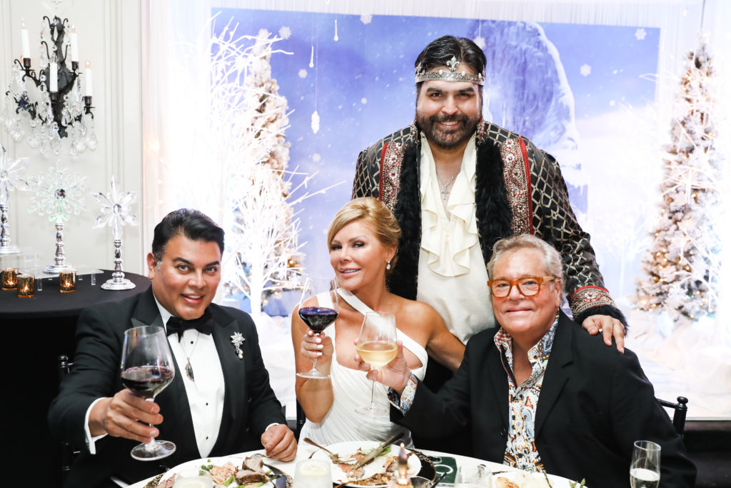 Edward Sanchez, Amanda Mills, Salvador Gil, Bubba McNeely at Nicole Lassiter's 40th birthday party at Hotel ZaZa Museum District. (Photo by Priscilla Dickson )