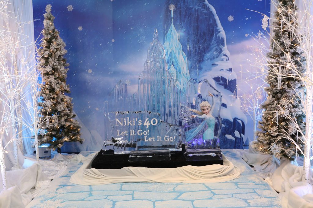 The setting for 'Frozen' at Nicole Lassiter's 40th birthday party at Hotel ZaZa. (Photo by Priscilla Dickson) 