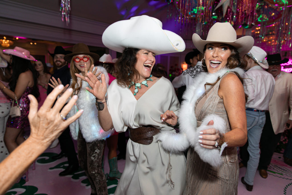 Melissa Sanderfer, Rachelle Ball at Frances Moody Buzbee's 30th birthday party at River Oak Country Club. (Photo by Pixel Studio Productions)