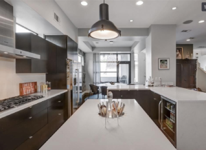 The updated kitchen in the townhome at 1922 Fairview. (Photo by Anthony Rathbun)