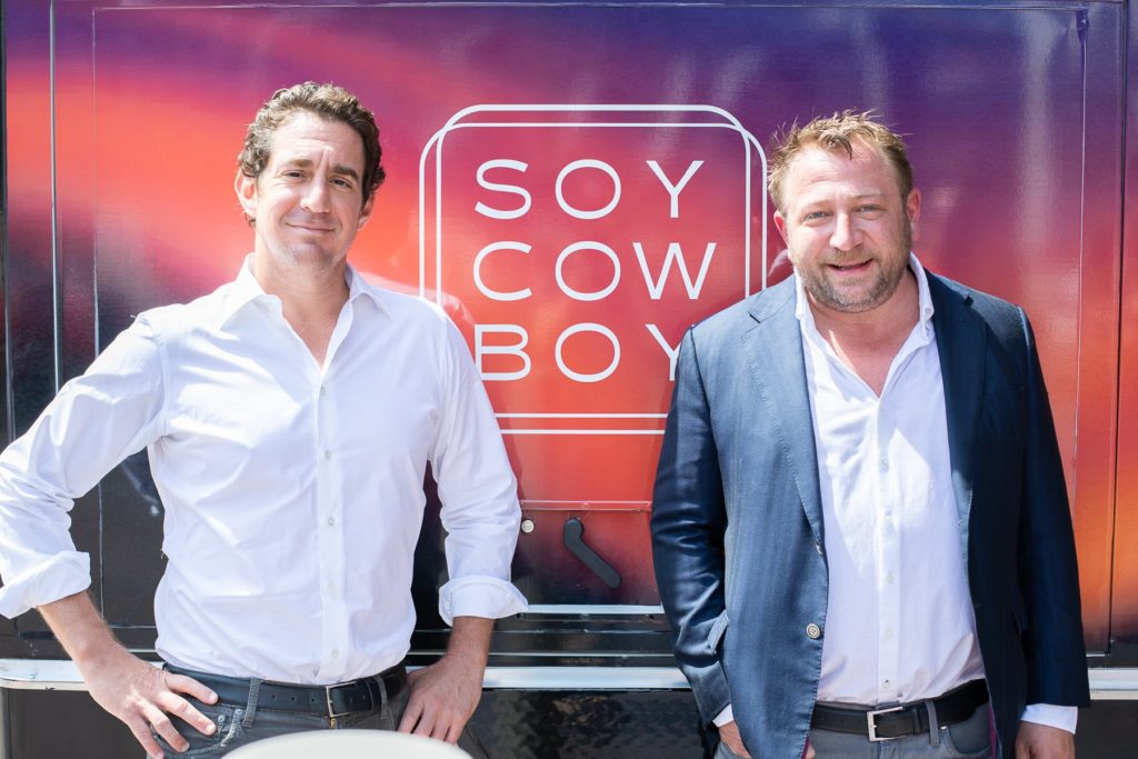 Ben Berg's Soy Cowboy is set to be the signature restaurant at the new Loews Hotel Arlington. Berg, right, is pictured with Loews Hotels president Alex Tisch.
