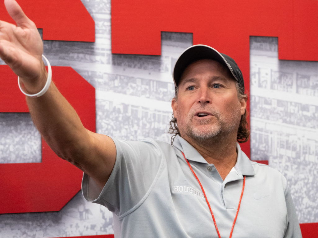 University of Houston coach Dana Holgorsen is always looking for more. (Photo by F. Carter Smith)