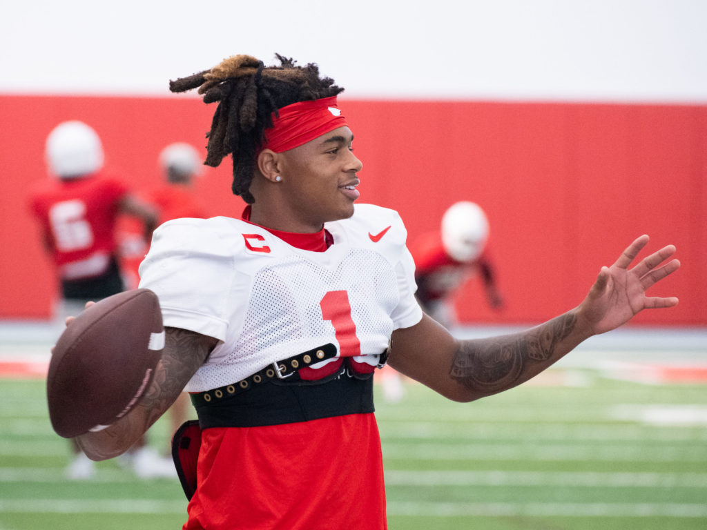 University of Houston receiver Nathaniel Dell does not do anything quietly. (Photo by F. Carter Smith) 