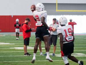The University of Houston football team, led by head coach Dana Holgersen, held practice in their bubble.