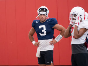 The University of Houston football team, led by head coach Dana Holgersen, held practice in their bubble.