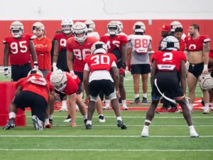 The University of Houston football team, led by head coach Dana Holgersen, held practice in their bubble.