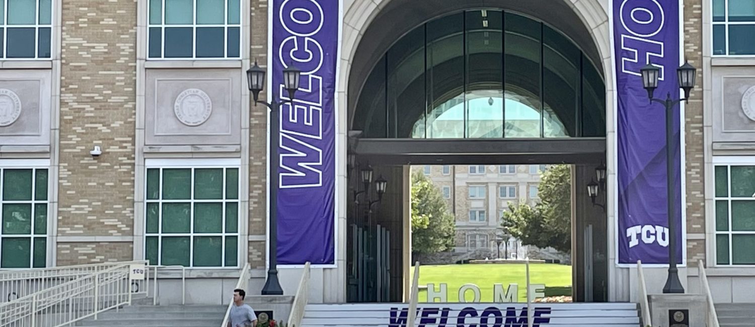 Welcome Home Frogs – TCU students are back on campus and they are hungry for tradition. Photo by Courtney Dabney.