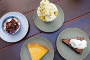 We devoured the Italian sundae made vanilla ice cream, chopped pistachios, sea salt, and freshly whipped cream with a drizzle of olive oil. (Photo courtesy of il Bracco)