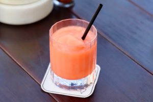il Bracco’s signature cocktail is a frozen slushy take on the greyhound, made with freshly squeezed grapefruit juice, gin, and Aperol. (Photo courtesy of il Bracco)
