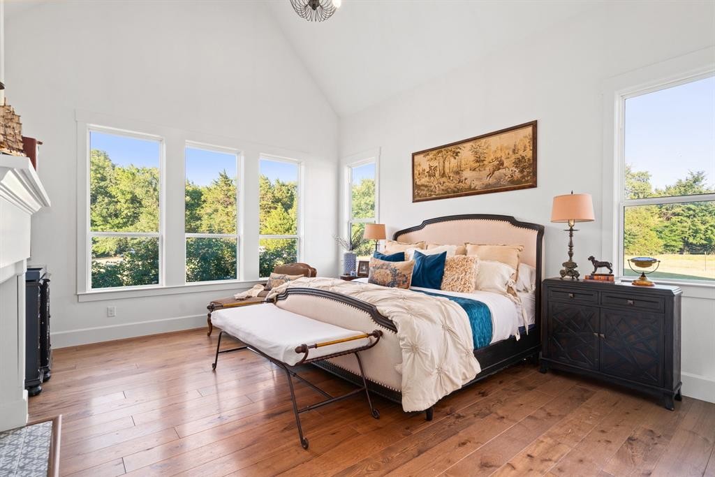 The master bedroom in the main residence. (Photo by Sharp Frame Media for Douglas Elliman Realty)