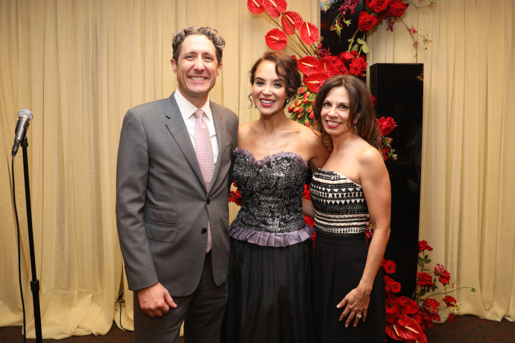Rob Thornton, soprano Alexandra Silber, Nicole Thornton at the Alley Theatre opening season dinner