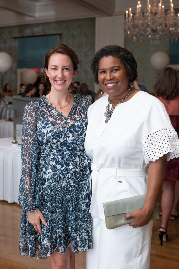 Relish's Addie Teague, Kristi Axel with HAXEL Landscaping at the 'La Petite Maison' gala (Photo by Daniel Ortiz)