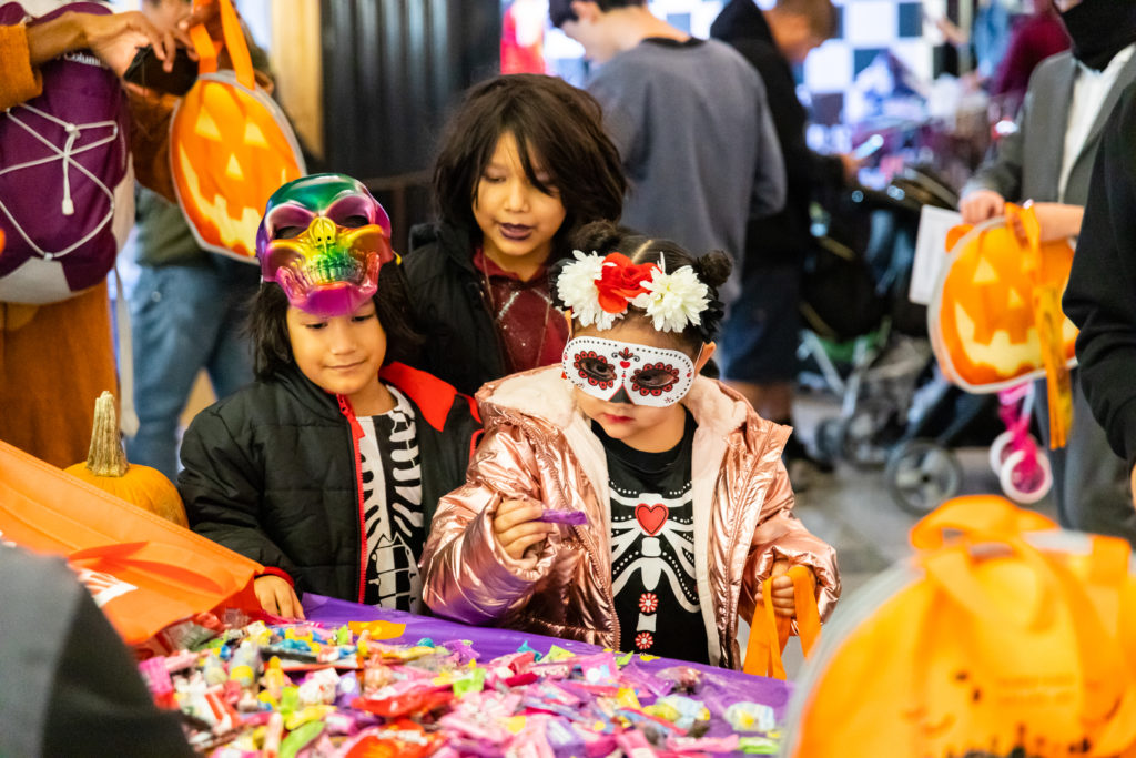 Trick or treat on downtown streets is fun for all ages.