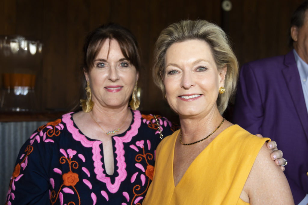 Pamela Krick and Carla Thompson at Rivertree Academy Dinner Under the Stars in Fort Worth, Texas on September 27, 2022. (Photo by Sharon Ellman)