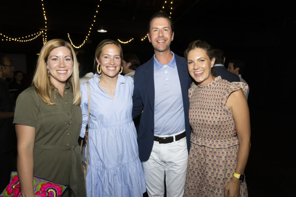 Alyssa Foster, Sara Cardwell, Cody Henderson, and Molly Van Amburgh at Rivertree Academy Dinner Under the Stars in Fort Worth, Texas on September 27, 2022. (Photo by Sharon Ellman)