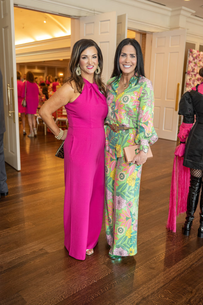 Jenny Todd, Tiffany Halik at the American Cancer Society Tickled Prink luncheon (Photo by Fulton Davenport)