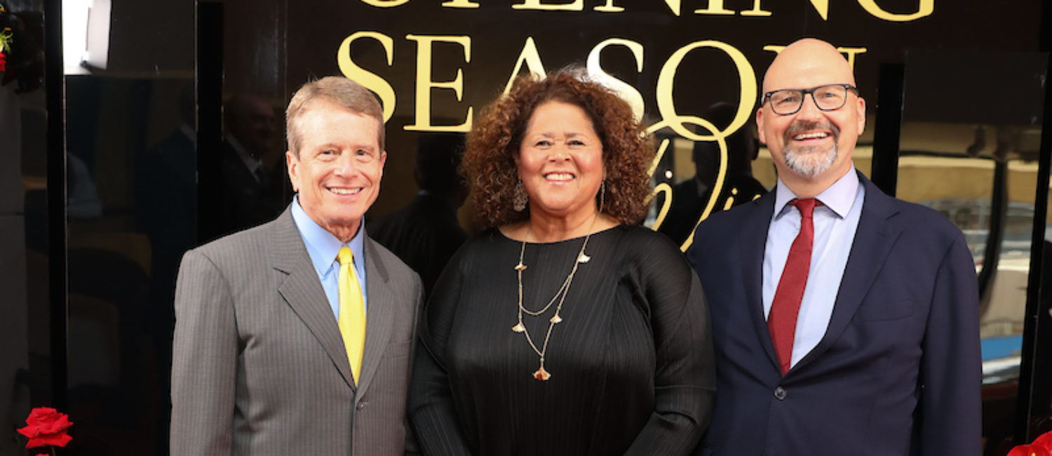 Dean Gladden, Anna Deavere Smith, Rob Melrose at the Alley Theatre Opening Season Dinner