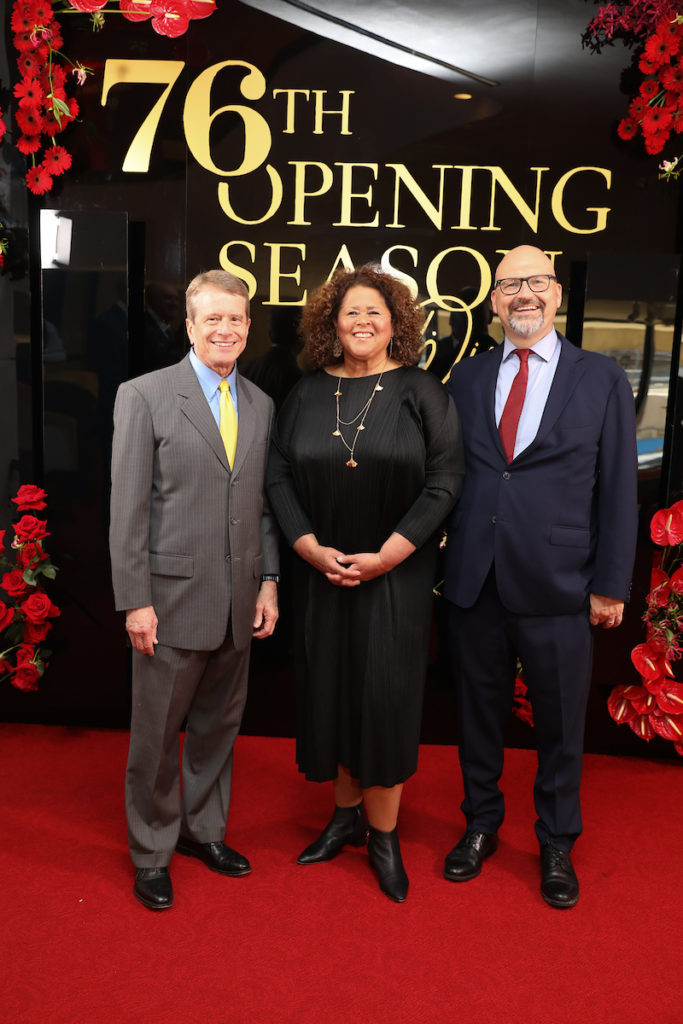 Dean Gladden, Anna Deavere Smith, Rob Melrose at the Alley Theatre Opening Season Dinner