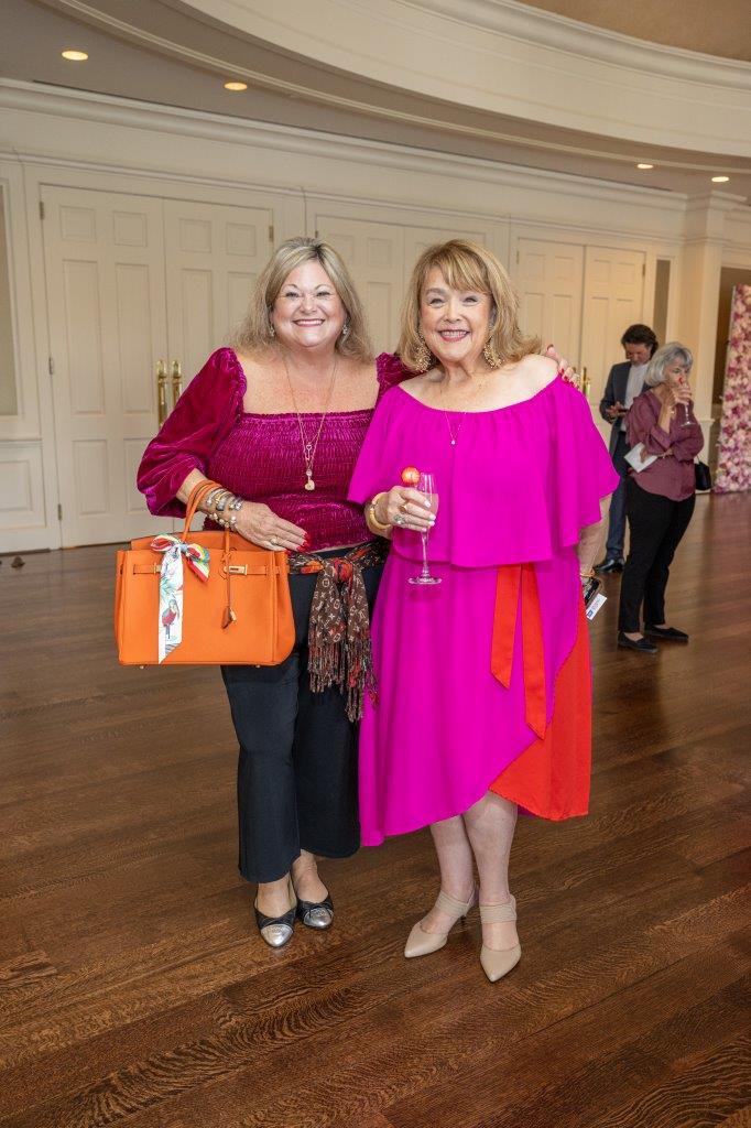 Karan Robinson, honoree Marilu Garza at the American Cancer Society's Tickled Pink luncheon (Photo by Fulton Davenport)