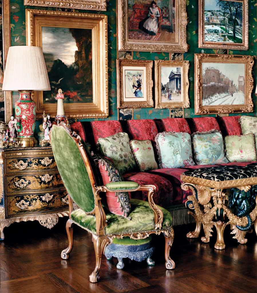 Ann selected 18th-century hand-woven silks for her luscious pillows. These treasures are featured in the Christie’s auctions this October. (Photography by Lisa Romerein)
