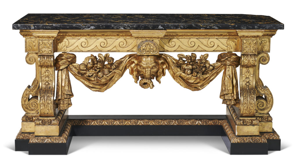 A George II Oil-Gilt Side Table