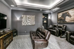6025 Lakeside – features its own private screening room