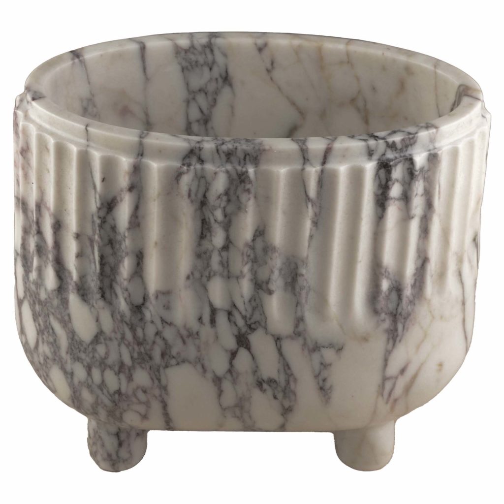 A bowl, handcrafted in marble in Turkey, from Nina Magnon's exclusive home collection for Bergdorf Goodman.