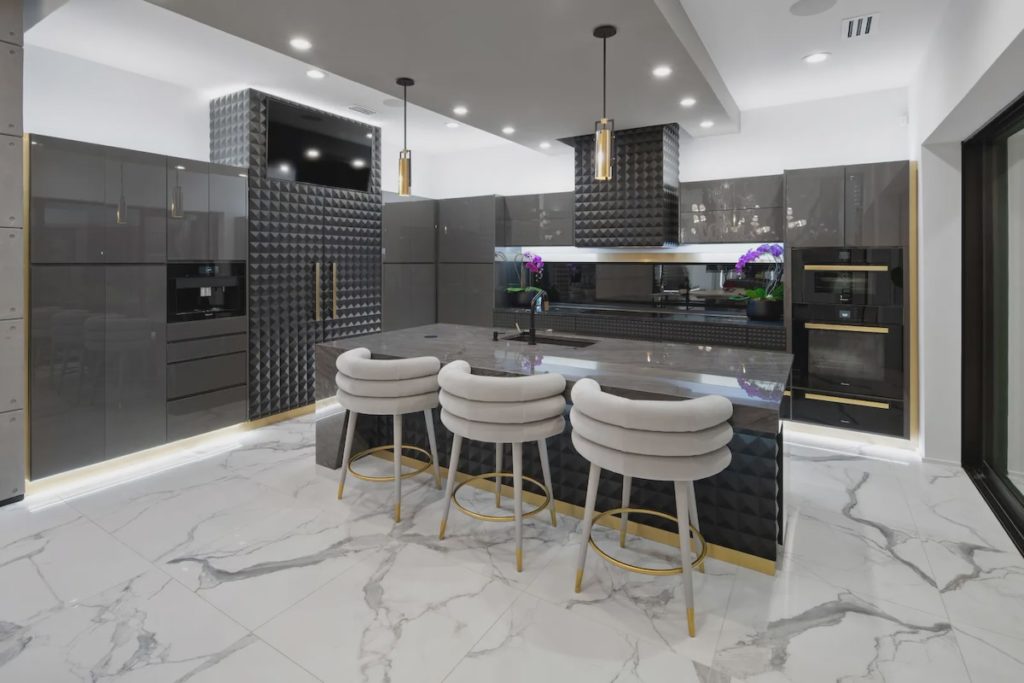 The kitchen was inspired by a hovering vehicle in the movie Tron: Legacy.