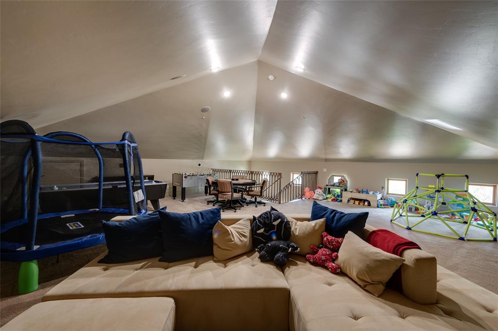 The third floor flex space is ready for work or play.