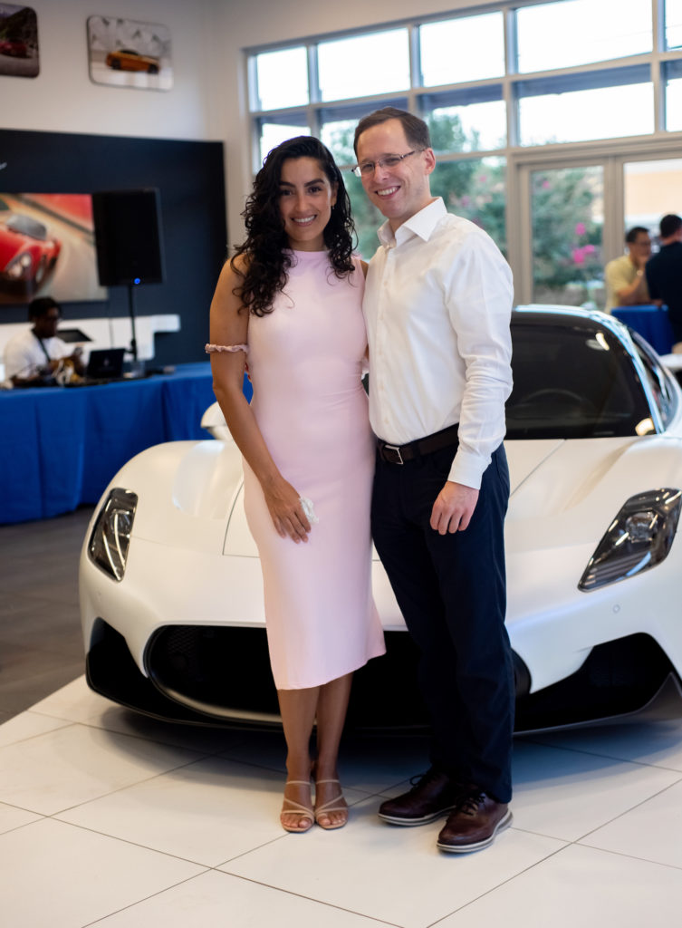 Kelly Badaoui, Eric Helfman at the Maserati Grecale Roadshow at Helfman Maserati (Photo by Camille Simmons)