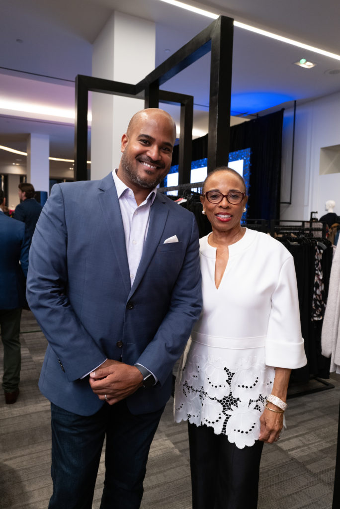 TEACH CEO Alvin Abraham, Phyllis Williams at the Houston Astros Team Up event at Tootsies (Photo by Daniel Ortiz)