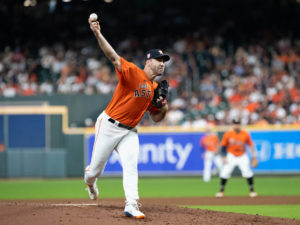 Houston Astros Just Verlander pitched five innings of no-hit ball while Jordan Alvarez blasted three homers against the Oakland A’s Friday at Minute Maid Park