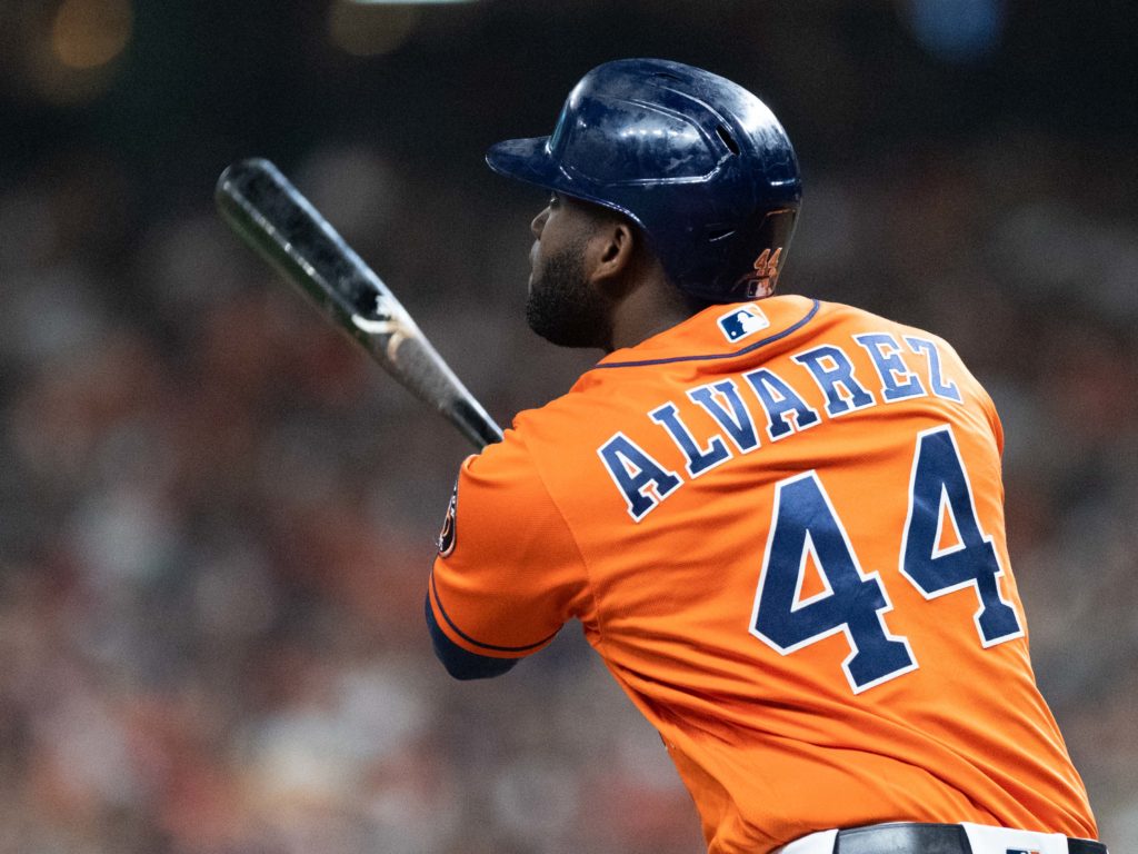 Yordan Alvarez can hit baseballs a very, very, very long way. (Photo by F. Carter Smith)