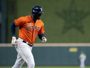 Houston Astros Just Verlander pitched five innings of no-hit ball while Jordan Alvarez blasted three homers against the Oakland A’s Friday at Minute Maid Park