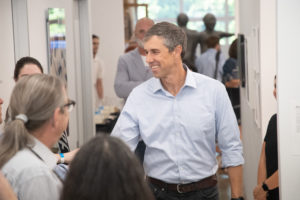 Beto O’Rourke wowed the crowd at Erin Cluley Gallery.