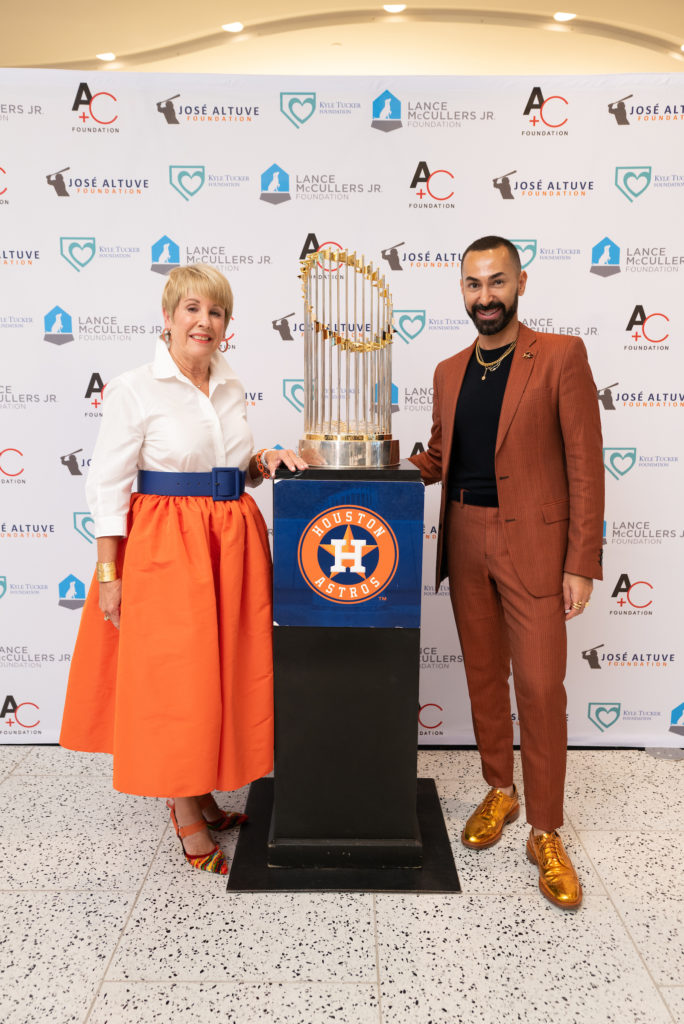 Donna Lewis, Fady Armanious at the Houston Astros Team Up event at Tootsies (Photo by Daniel Ortiz)